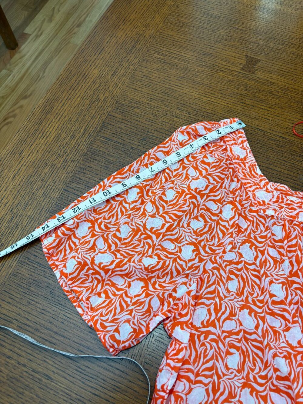 Style & Co. white/orange print tunic top sz XL - Picture 9 of 9